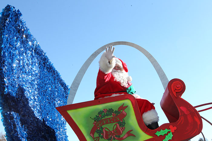 Santa Claus at the 2013 Ameren Missouri Thanksgiving Day Parade.